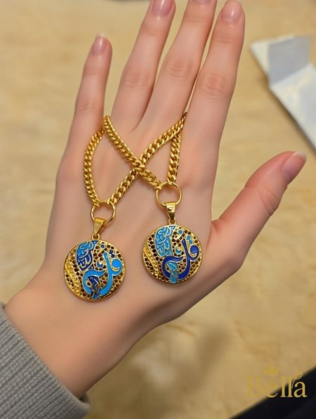 تصميم دائري أزرق غامق